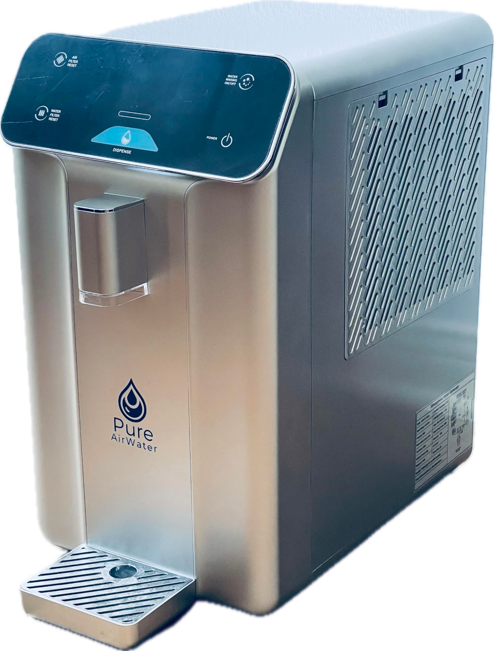 Pure AirWater A10 frontal mostrando diseño y accesibilidad para uso doméstico