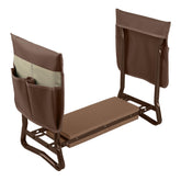 Pure Garden vista frontal del asiento con asas y acolchado para comodidad