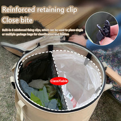 Primer plano de clips y cierre QJXX que permiten clasificar y asegurar bolsas