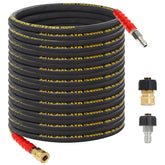 Qopaw manguera frontal 50ft mostrando longitud y flexibilidad para mayor alcance