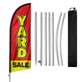 QSUM bandera pluma frontal visible para atraer compradores