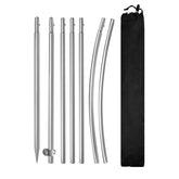 QSUM poste pluma 8FT frontal mostrando visibilidad alta