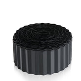 Quibbay borde metálico frontal del rollo mostrando acabado negro y longitud