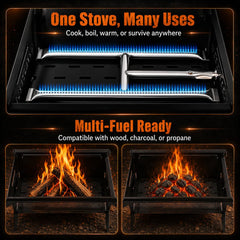 QuliMetal convertida en brasero creando ambiente y calor exterior