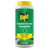 Raid envase frontal mostrando polvo y beneficio control rápido