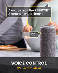 RAINPOINT closeup del medidor de caudal que registra consumo y detecta fugas