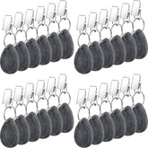 Remagr vista frontal de peso para mantel gris oscuro con clip, sujeta manteles seguro