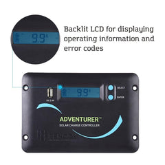 Renogy Adventurer instalado empotrado en panel, demuestra acabado limpio y profesional