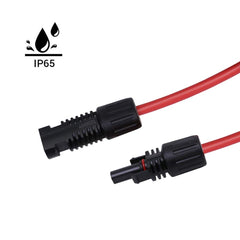 Renogy conector hembra en detalle, conexión hermética y resistente
