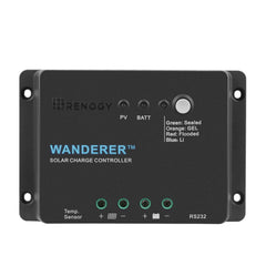 Renogy Wanderer Li vista frontal con diseño compacto y fácil montaje