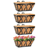 Riare vista frontal del pack de 4 maceteras, organiza plantas fácilmente