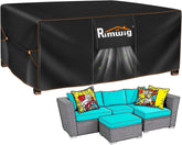 Rimwig vista frontal de funda cubriendo mesa rectangular protege contra lluvia