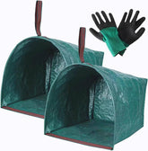RISETEX vista frontal del pack de 2 bolsas para jardín, gran capacidad