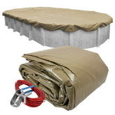 Robelle cubierta frontal para piscina oval 12x21 ft, protección invernal superior