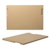 ROCKSHEAT piedra para pizza vista frontal con asas, facilita transporte seguro