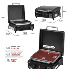 Royal Gourmet quemadores de acero inoxidable para calor uniforme