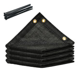Royal Shade vista frontal del paño negro mostrando cobertura completa y sombra