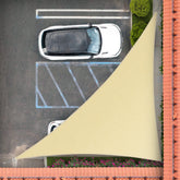 Royal Shade vista frontal de la vela beige mostrando protección y forma