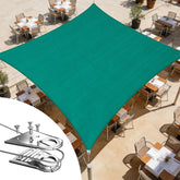 Royal Shade vista frontal del toldo mostrando cobertura amplia y color verde