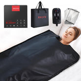 RRGFB manta de sauna frontal mostrando diseño y tamaño, ideal para spa en casa