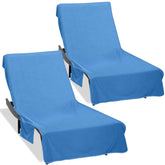 Ruikyhom funda tumbona frontal mostrando color azul y ajuste cómodo