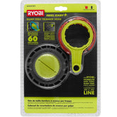 RYOBI cabezal frontal Reel EASYAND mostrando diseño robusto y montaje rápido