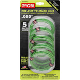 RYOBI paquete frontal de 5 recambios precortados beneficio recarga rápida