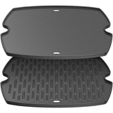SafBbcue plancha frontal instalada en parrilla Weber, mejora sellado