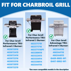 SafBbcue rejillas instaladas en CharBroil demostrando ajuste perfecto