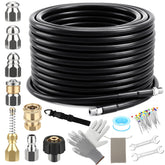 SAGEWOLF kit jetter frontal empaquetado mostrando compatibilidad y limpieza eficaz