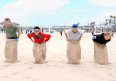 Sandbaggy vista frontal del pack de 4, resistencia para eventos