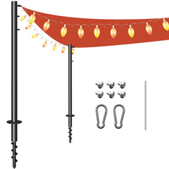 SGZFTAO poste frontal listo para sostener vela de sombra, soporte resistente