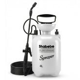 Shabebe pulverizador frontal 4L mostrando ergonomía y depósito amplio