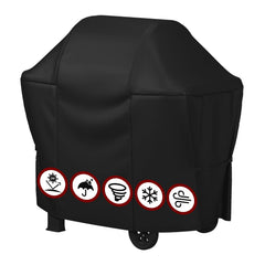 SHINESTAR funda frontal colocada sobre Weber Spirit mostrando protección completa