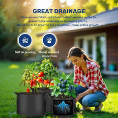 Simple Deluxe asas reforzadas con doble costura para mover plantas con seguridad