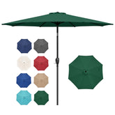 Simple Deluxe vista frontal de la sombrilla 9FT con amplia sombra