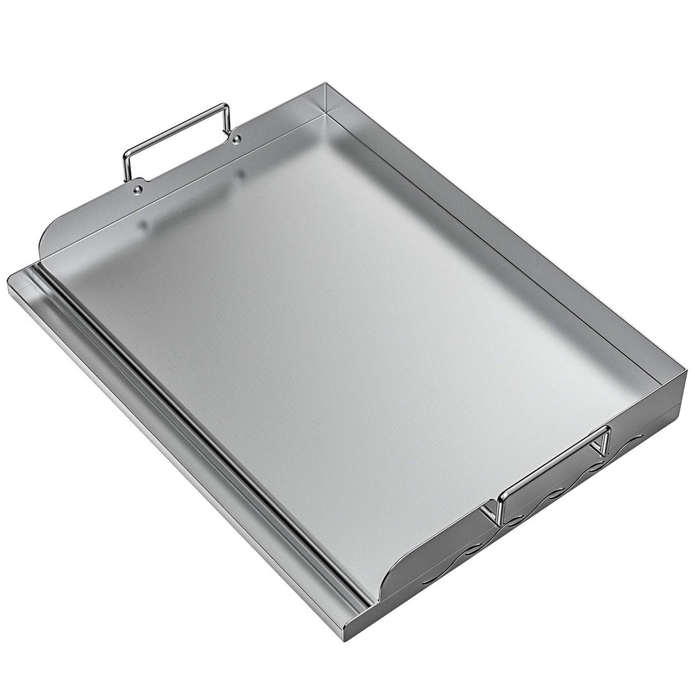 Skyflame vista frontal de la plancha, amplia superficie para cocinar múltiples porciones
