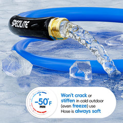 SPECILITE conector de latón 3/4" giratorio demostrando cierre antileak