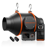 Spider Farmer vista frontal del ventilador inline, ideal para extracción eficiente