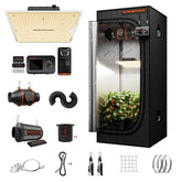 Spider Farmer vista frontal del kit de carpa con todo incluido, montaje rápido y ahorro