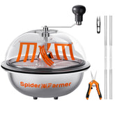 Spider Farmer vista frontal del recortador mostrando diseño compacto y control