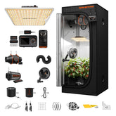 Spider Farmer vista frontal del kit completo con beneficios de control integrado