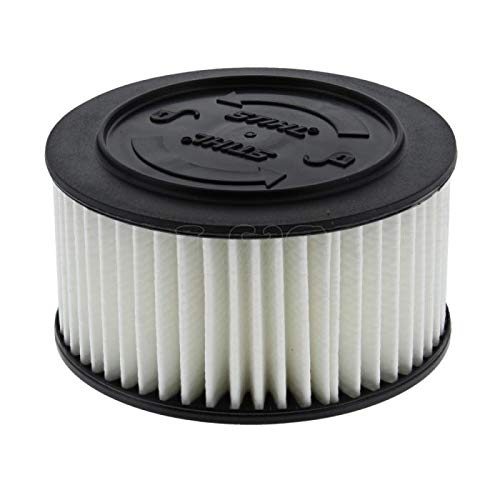 Stihl filtro de aire frontal mostrando ajuste correcto y protección del motor