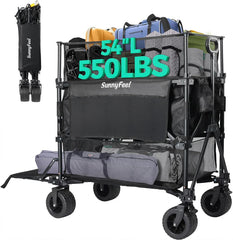 SUNNYFEEL vista frontal del carro doble con gran capacidad
