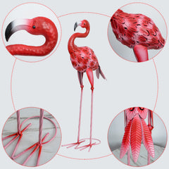 SUNREEK conjunto de flamencos colocados en jardín como acento decorativo