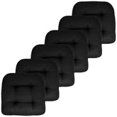 Sweet Home Collection frontal del paquete de 6 cojines negro, comodidad instantánea