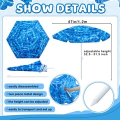 Primer plano del estampado Ocean Wave Sweetude y tejido de poliéster resistente