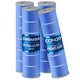 Swimara frontal del empaque mostrando paquete de cuatro cartuchos y compatibilidad