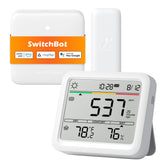 SwitchBot frente del dispositivo mostrando pantalla y carcasa resistente
