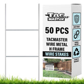 Tacmaster Plus vista frontal del paquete de 50, soporte sólido y organizado